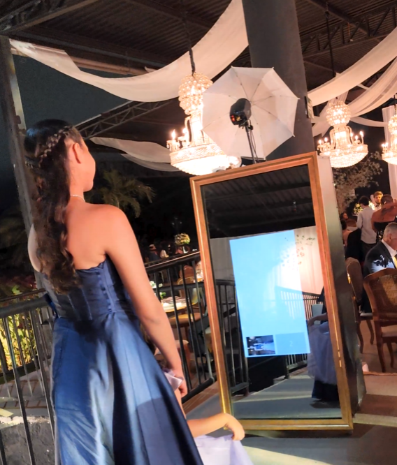 Convidado posando na Fotobine